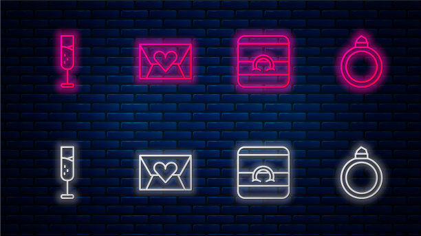 订线信封与情人心结婚图片下载