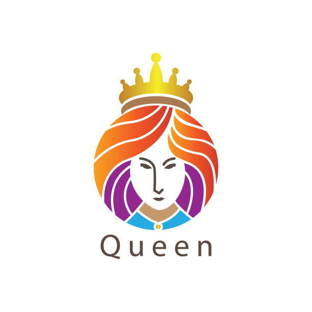 女王标志颜色女性皇冠设计图片下载