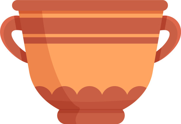 陶罐图标卡通风格图片下载