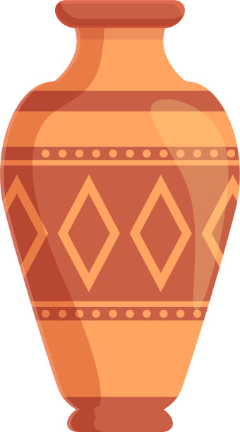 双耳罐外壳图标卡通风格图片下载