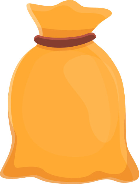 卡通风格的咖啡豆袋图标图片下载