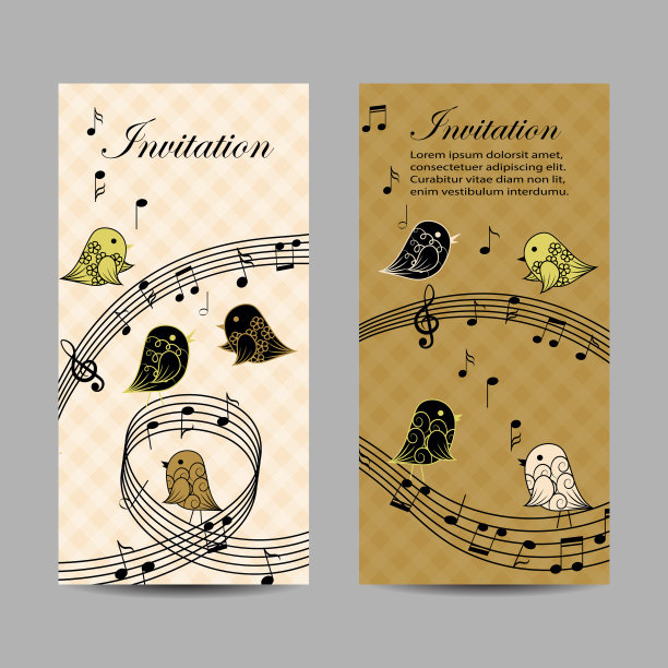 竖着的横幅上有唱歌的鸟儿图片下载