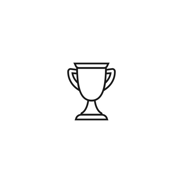 黑线奖杯获奖杯与星隔离图片下载