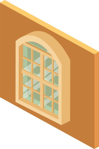 餐厅窗口图标等距风格图片下载