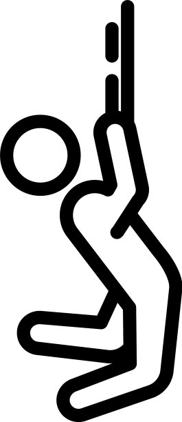 男子粗心跳跃图标轮廓风格图片下载