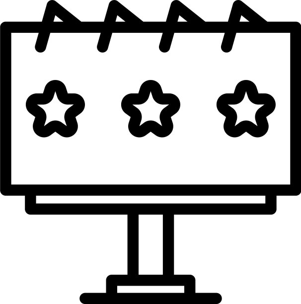 广告牌目标受众图标轮廓风格图片下载