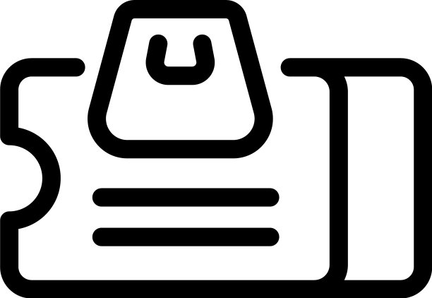 商店代金券图标轮廓风格图片下载