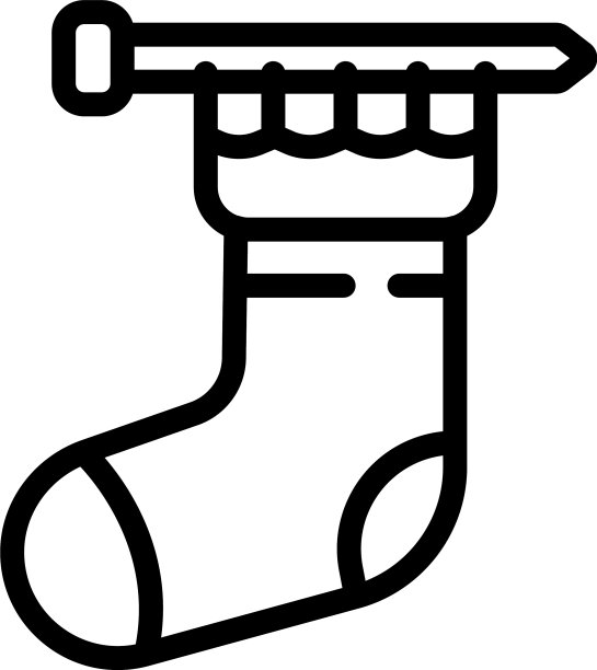 针织袜子图标轮廓风格图片下载