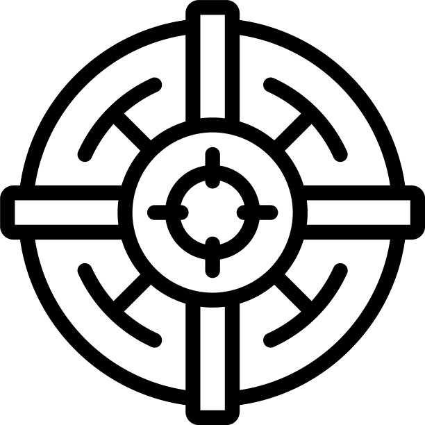 射击瞄准图标轮廓风格图片下载