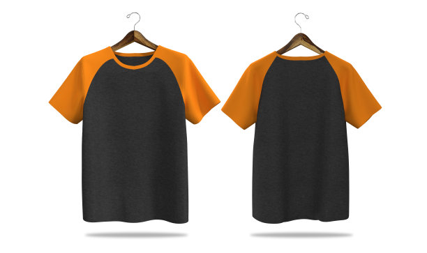 空白的raglan t恤模型图片下载