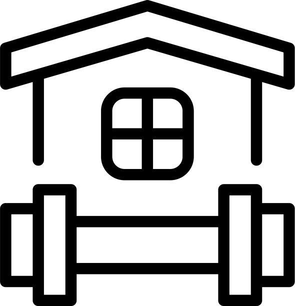 家庭健身器材图标轮廓风格图片下载