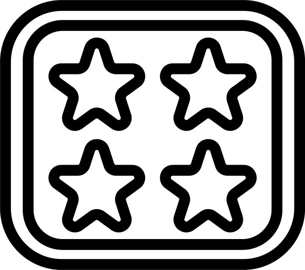 饼干模具明星图标轮廓风格图片下载