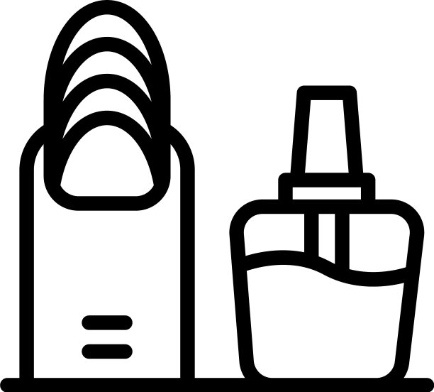 指甲形状图标轮廓风格图片下载