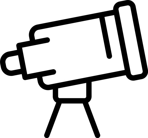 职业望远镜图标轮廓风格图片下载