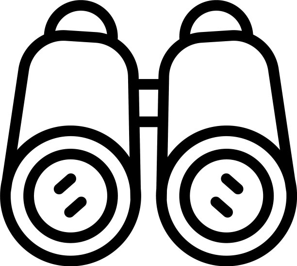 职业双筒望远镜图标轮廓风格图片下载