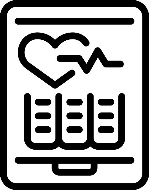 在线心脏病图标轮廓风格图片下载