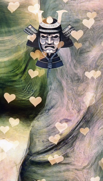 武士面具的爱图片下载