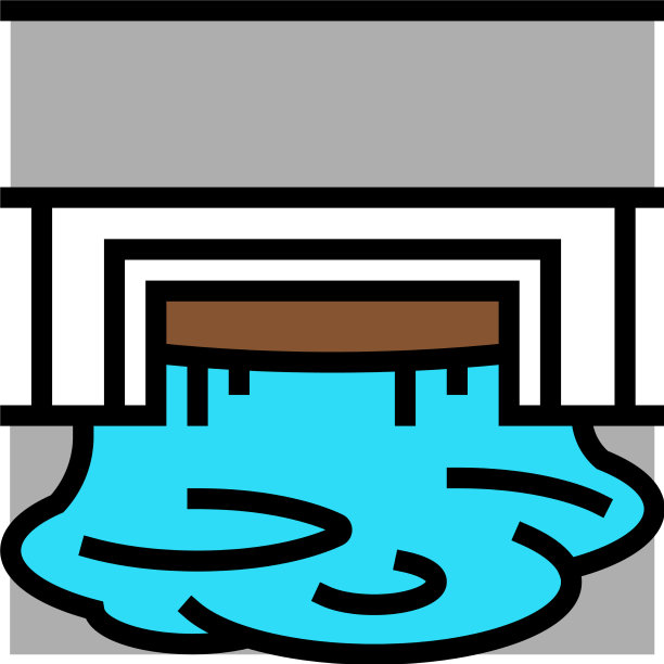 工业排水系统彩色图标图片下载