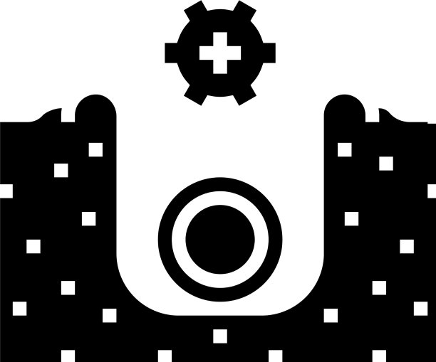 管道排水系统字形图标图片下载