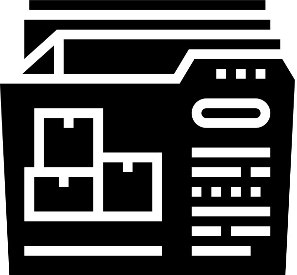 文件物流公司字形图标图片下载