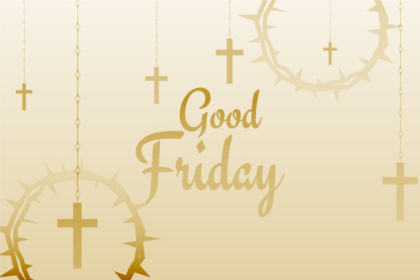 耶稣受难日的背景与悬挂十字架图片下载
