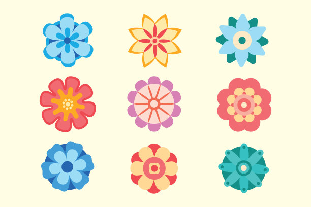 设置装饰花图标在平面图片下载