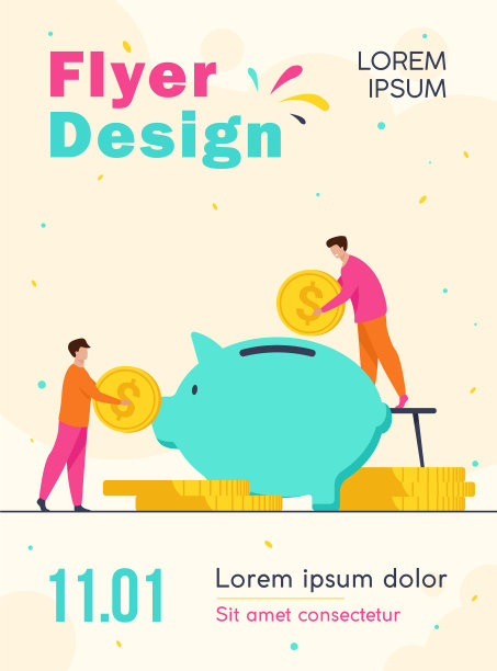 两个投资者在存钱罐里投硬币图片下载