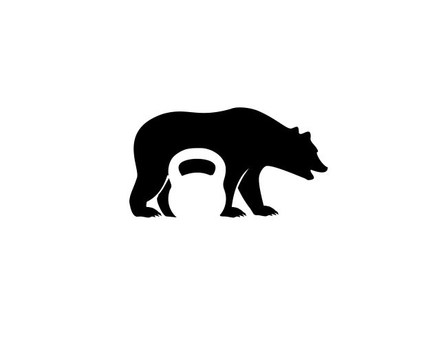 Fitness Bear标志向量图片下载