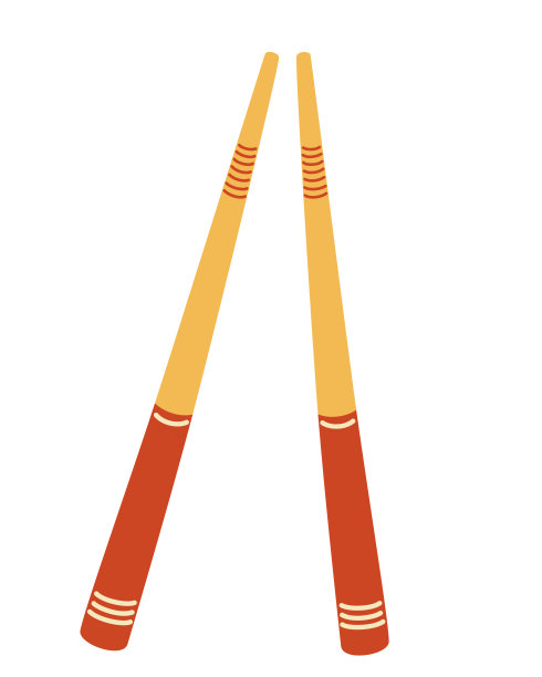 寿司。木筷子。亚洲筷子/筷子的食物应用程序和网站的平面图标。概念小吃，寿司，异域营养，寿司餐厅。向量卡通插图。图片下载