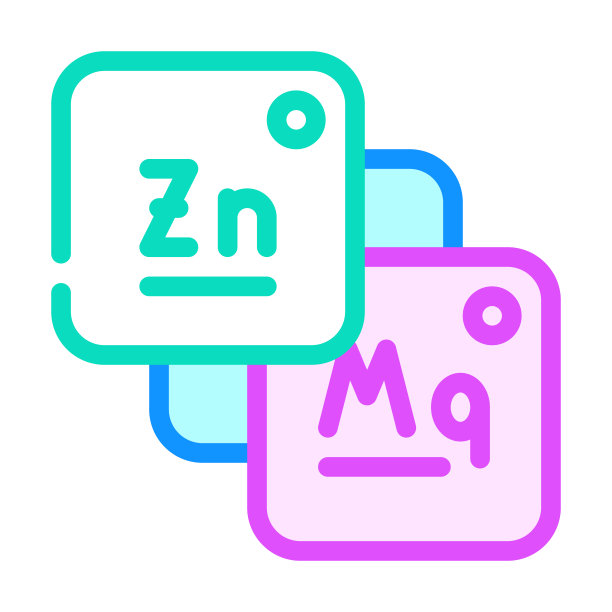 宏观和微量元素食物颜色图标矢量插图图片下载