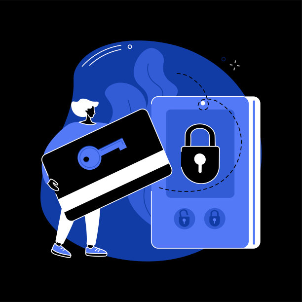 安全门禁卡抽象概念矢量图。图片下载