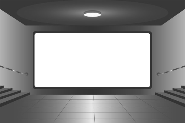 地铁人行道上的广告牌，用于复制空间的文字公告广告和其他(水平)图片下载