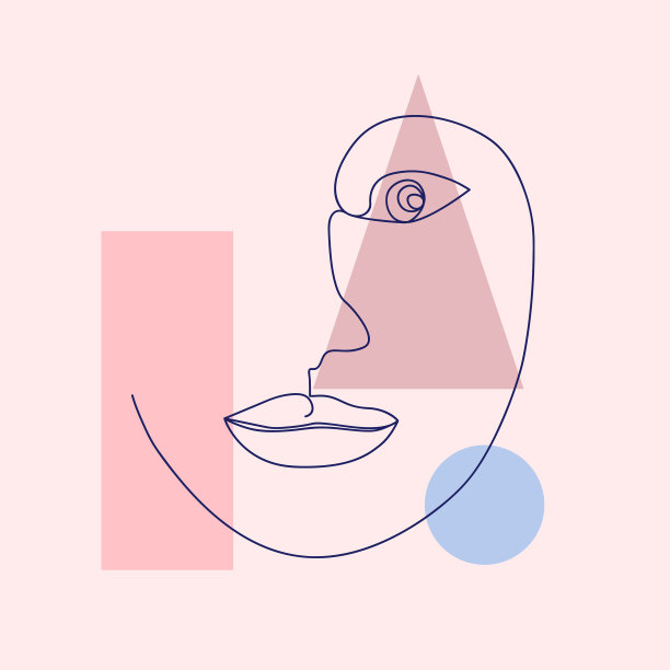 极简肖像女性脸一图片下载