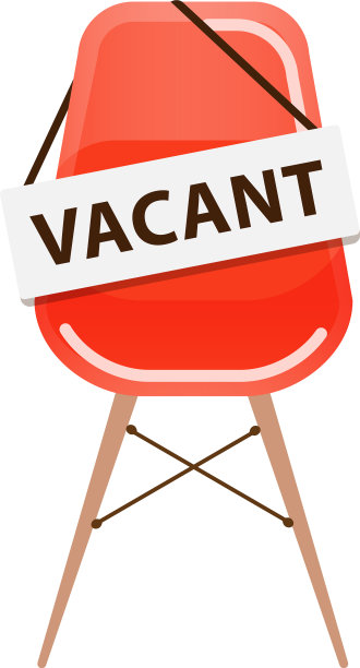 空的办公椅，空着雇佣标志图片下载