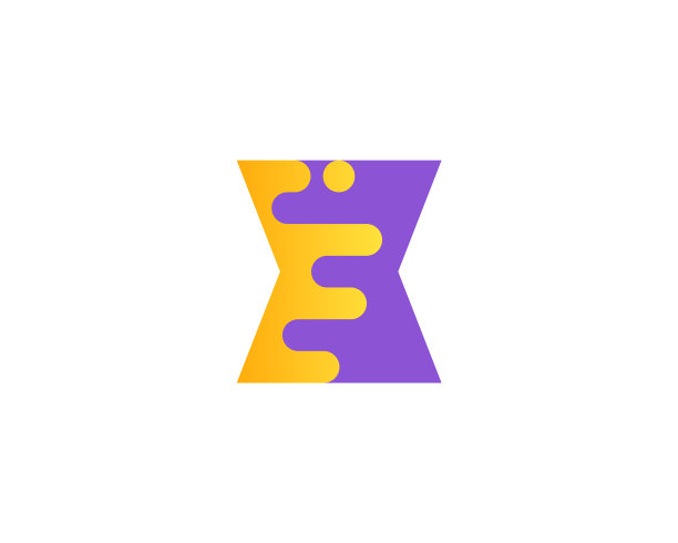 抽象亮渐变标志字母x图片下载