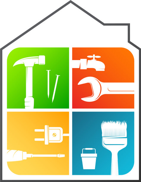 家居维修保养杂工标志图片下载