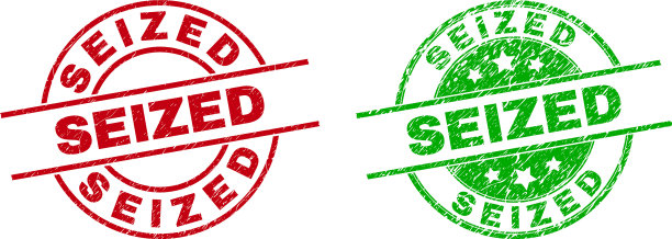 表面不洁的圆形邮票封条图片下载