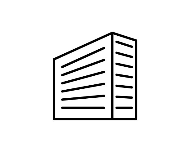 办公大楼线形图标轮廓标志线形图片下载