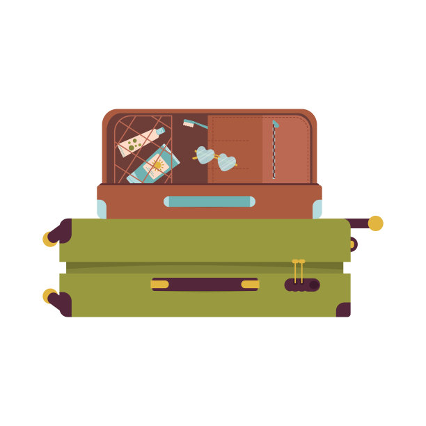 为假期和旅行准备行李箱图片下载