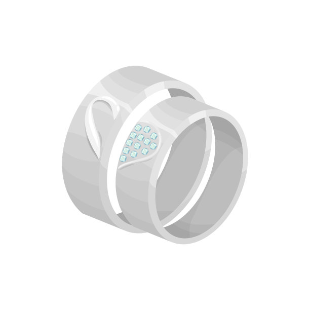 结婚戒指，钯，白，金或银图片下载