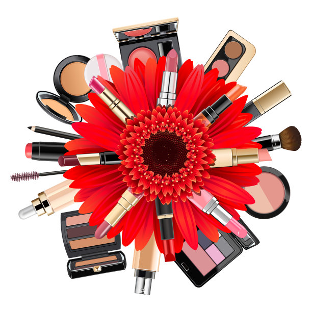 化妆概念与非洲菊图片下载