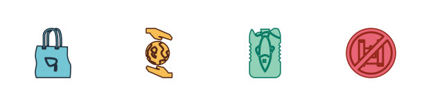 设购物袋，用回收手握住地球图片下载