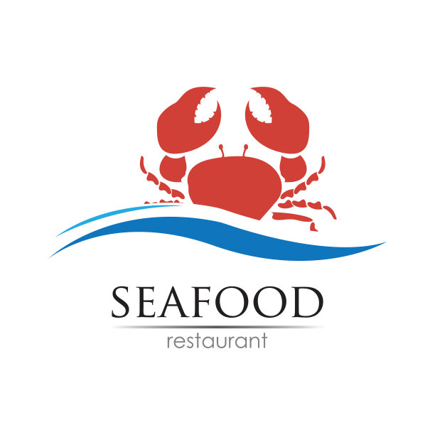 海鲜餐厅标识设计及鱼食图片下载