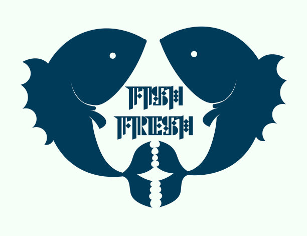 两条蓝鱼面面相觑图片下载