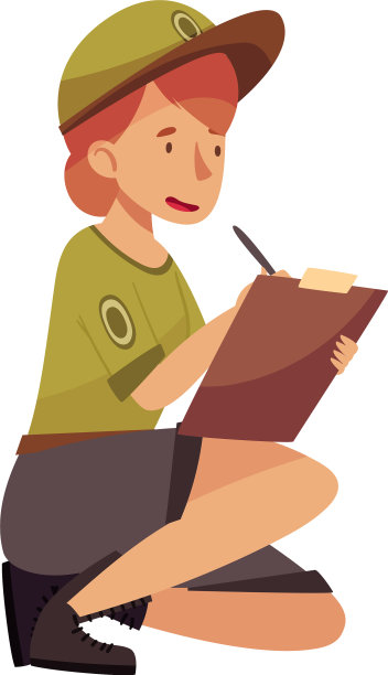 穿着卡其色帽子的公园管理员保护和图片下载