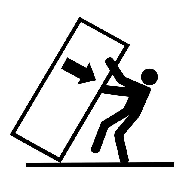 身体碾压提示危险符号标志隔离在白色背景，矢量插图图片下载