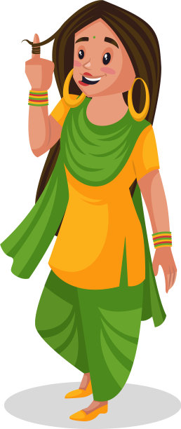 旁遮普的女孩卡通图片下载