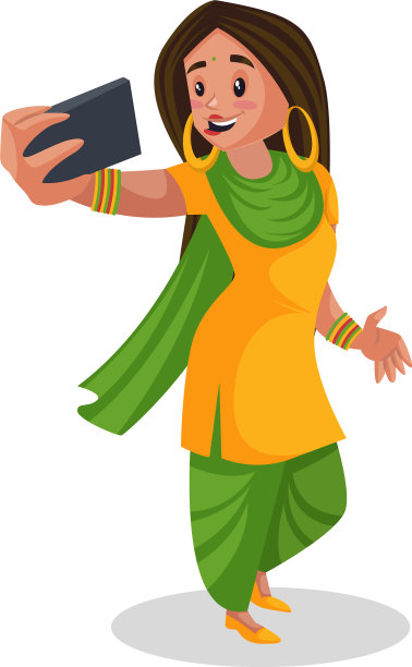 旁遮普的女孩卡通图片下载