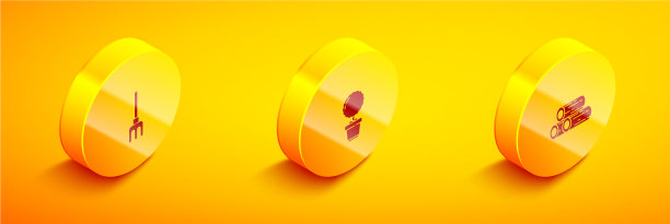 设置等距花园耙花在花盆和图片下载