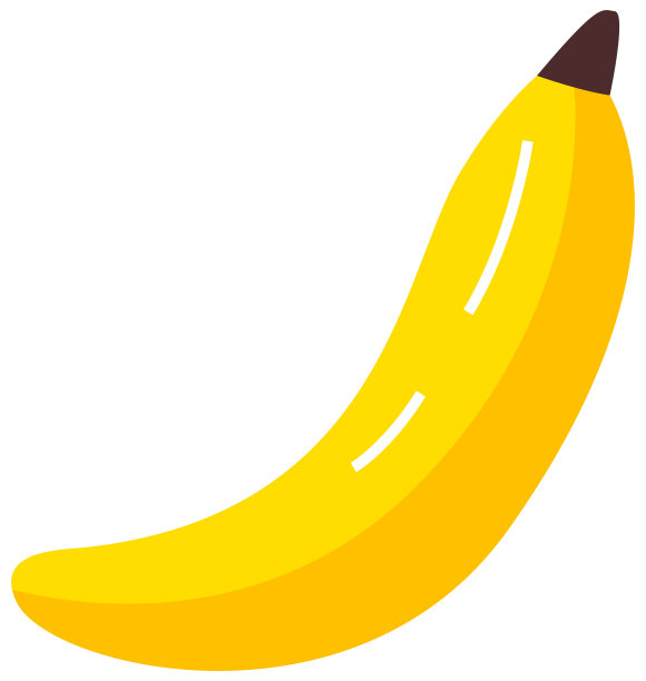 白色背景上的黄色香蕉。健康香甜成熟的热带水果。美味产品棕榈树图片下载